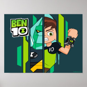 Poster Ben 10 Transformation de l'ADN de Diamondhead