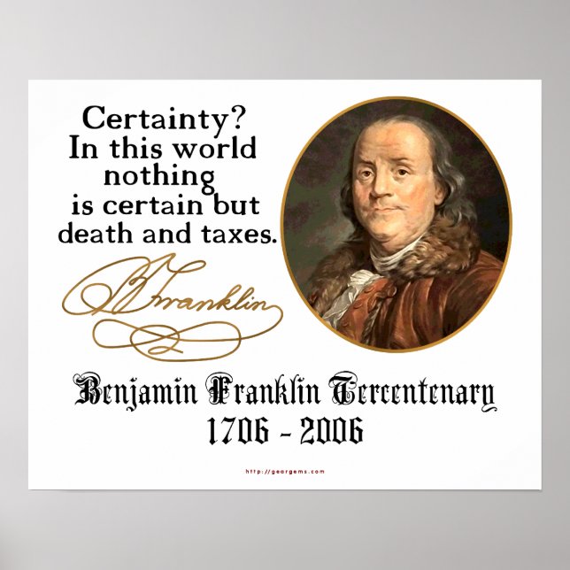 Poster Ben Franklin - Certaine (Devant)