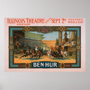 Poster Ben-Hur à l'affiche du cinéma de l'Illinois à Chic