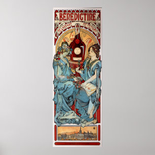Poster Bénédictine d'Alphons Mucha