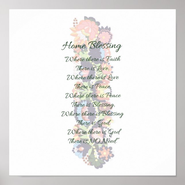 Poster Bénédiction à la maison (Devant)