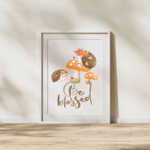 Bénédiction d'automne : Hérisson de bébé et champi