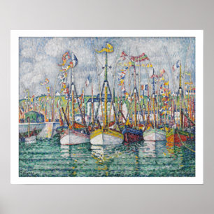 Poster Bénédiction de la flotte de thon chez Groix, 1923