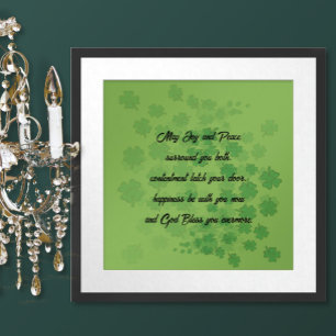 Poster Bénédiction de mariage irlandais -