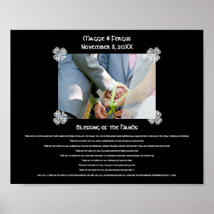 Poster Bénédiction des mains Mariage Photo personnalisée