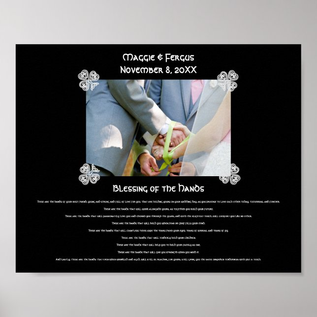 Poster Bénédiction des mains Mariage Photo personnalisée (Devant)
