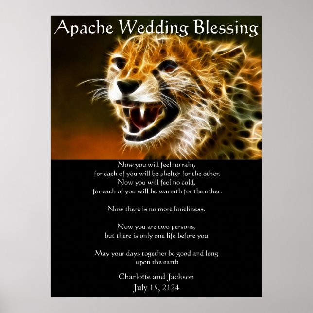 Poster Bénédiction du Mariage Apache (Devant)