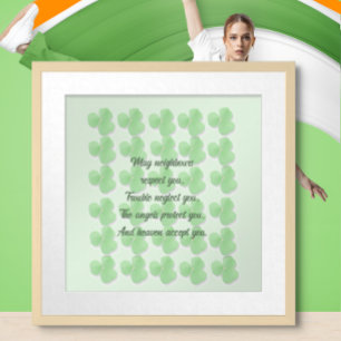 Poster Bénédiction irlandaise - Que les voisins respecten