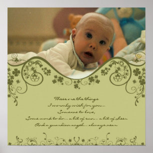 Poster Bénédiction irlandaise - un ange gardien toujours