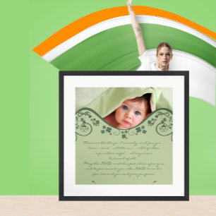 Poster Bénédiction irlandaise - un ange gardien toujours