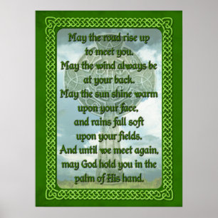 Poster Bénédiction irlandaise verte