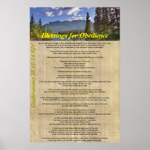 Poster Bénédictions pour l'obéissance