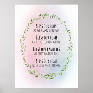 Poster Bénédictions pour votre maison et votre famille