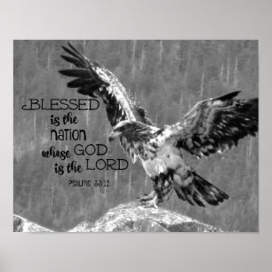 Poster Béni est la nation dont Dieu est le Seigneur