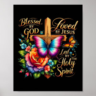 Poster Béni par Dieu aimé par Jésus jour de Pâques 