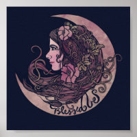 Bénie soit la déesse lunaire Art païen