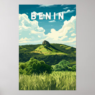 Poster Bénin Illustration Voyage Art Rétro