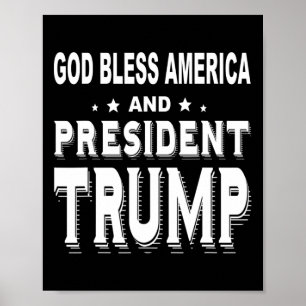Poster Bénir L'Amérique Et Le Président Trump