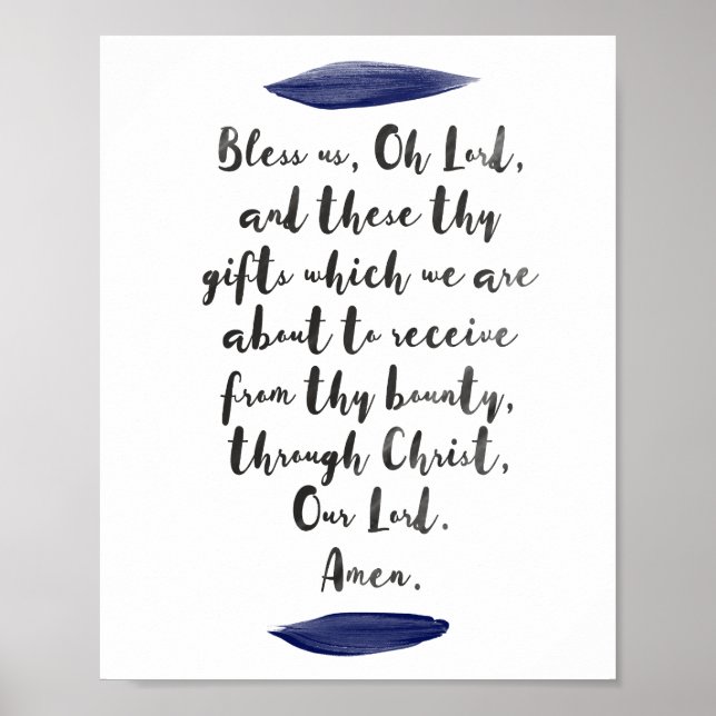 Poster Bénis-nous, Seigneur, grâce avant les repas Wall A (Devant)