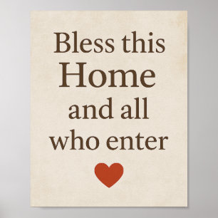Poster Bénissez cette maison et tous ceux qui entrent - I