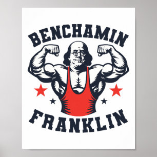 Poster Benjamin Benchamin Franklin Banc Presse Bodybuildi