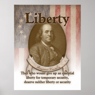 Poster Benjamin Franklin - Liberté
