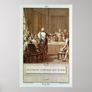 Poster Benjamin Franklin présente son opposition