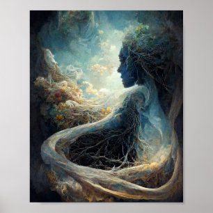 Poster Berceau du monde Imaginaire Science Fiction Art
