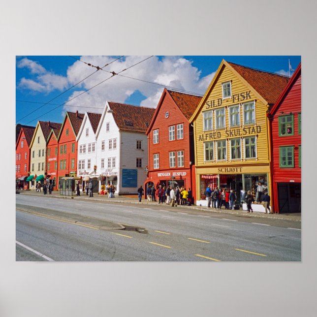 Poster Bergen, Norvège (Devant)