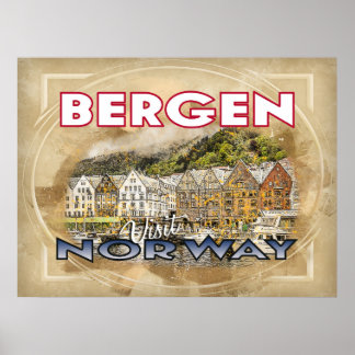 Poster Bergen, Visit Norway