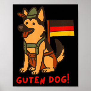 Poster Berger Allemand Festival de Bière Drôle Guten Chie