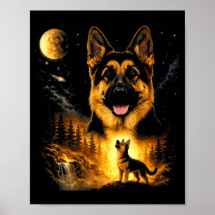 Poster Berger Allemand Hurlement à la Lune Mystique Vinta