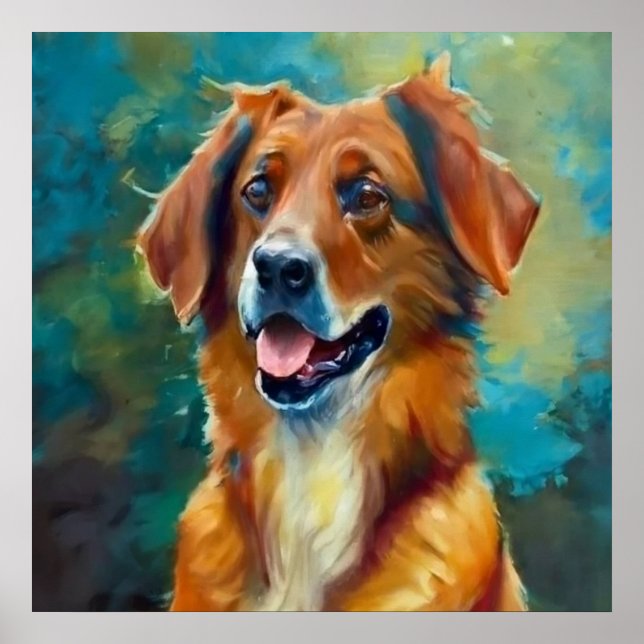 Poster Berger basque - Portrait de chien (Devant)