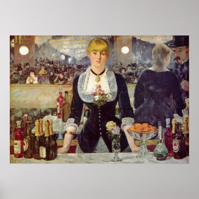 Poster Bergere Bartender de Manet Follie (Devant)
