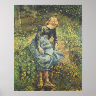 Poster Bergère par Camille Pissarro, Beaux-arts anciens