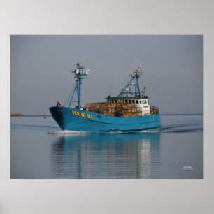 Poster Bering Sea, Crab Boat in Dutch Harbor, AK