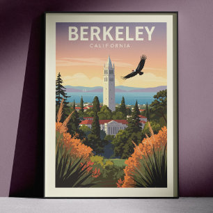 Poster Berkeley Californie vintage