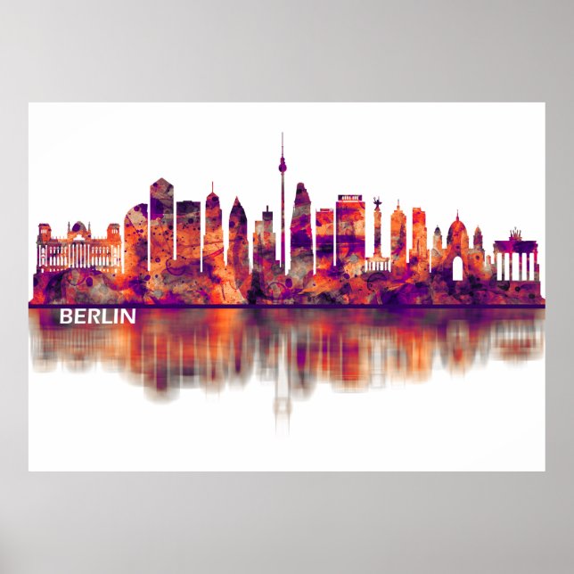 Poster Berlin Allemagne Skyline (Devant)