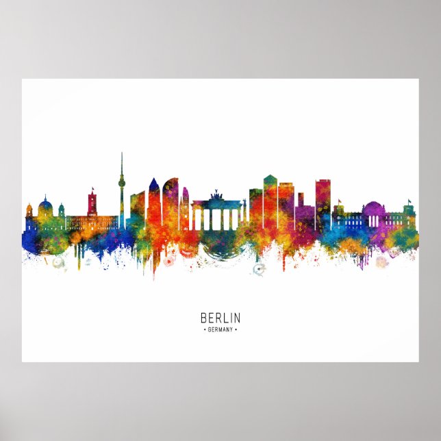 Poster Berlin Allemagne Toits (Devant)