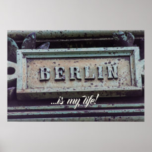 Poster Berlin est ma vie ! J'aime Berlin, capitale de l'A