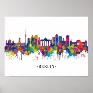 Poster Berlin Germany Skyline