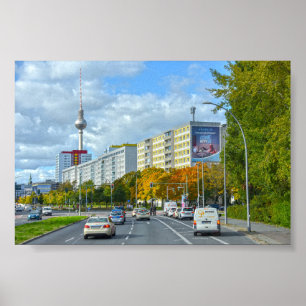 Poster Berlin Television Tower et Busy Street