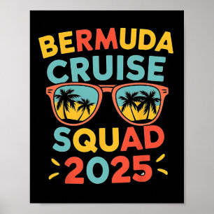 Poster Bermuda Croisière 2025 Voyage de vacances Famille 