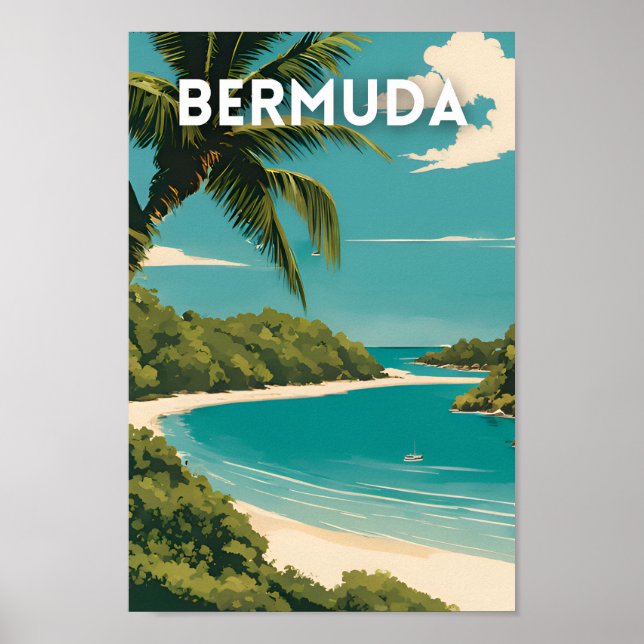 Poster Bermudes Travel (Devant)