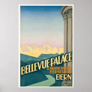 Poster Bern Grandhotel Bernerhof Bellevue-Palace