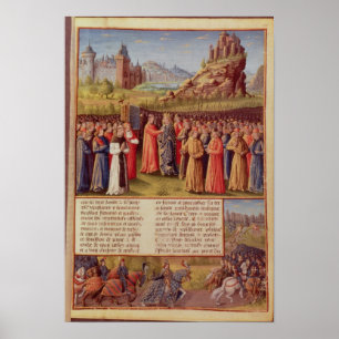 Poster Bernard de Clairvaux prêchant la deuxième croisade