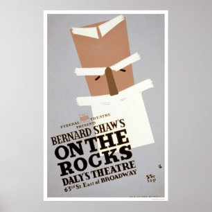 Poster Bernard Shaw Sur Les Rochers 1938 WPA