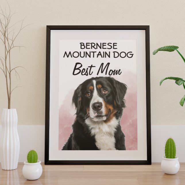 Poster Bernese Mountain Dog Best Mom (Créateur téléchargé)
