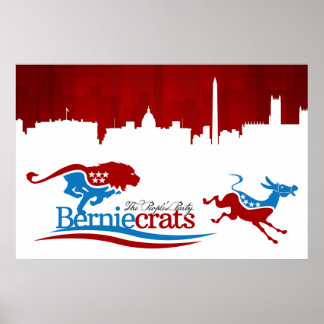 Poster Berniecrats - DNC en fuite !