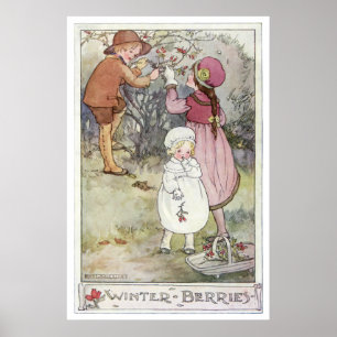 Poster Berries d'hiver par Anne Anderson